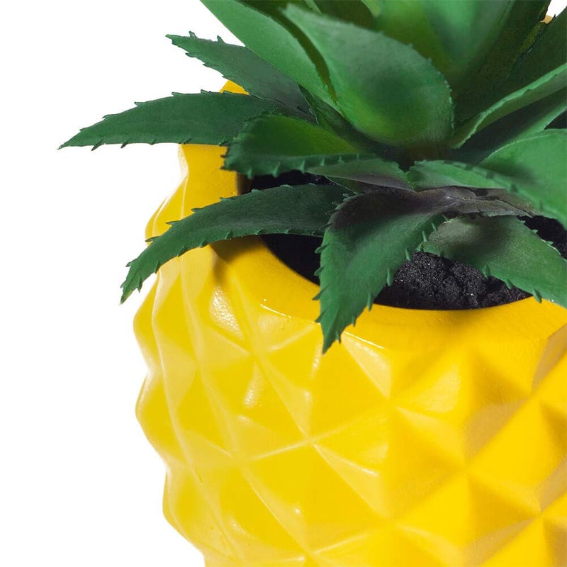 BLASCOOL Artificial Succulent Potted Pineapple Decor - Fake Pineapple Home Office Kitchen Table Decoration (Yellow) - Image 3